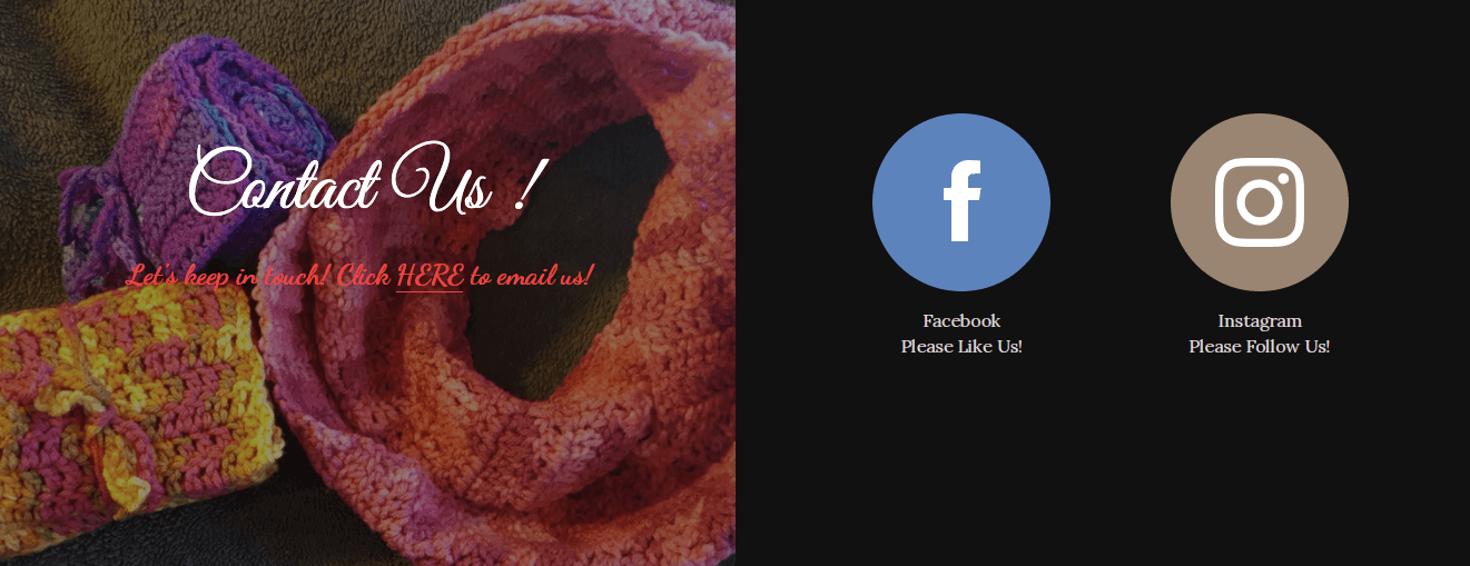 Strikingly user's website screenshot showing social media icons Strikingly user's website screenshot showing social media icons